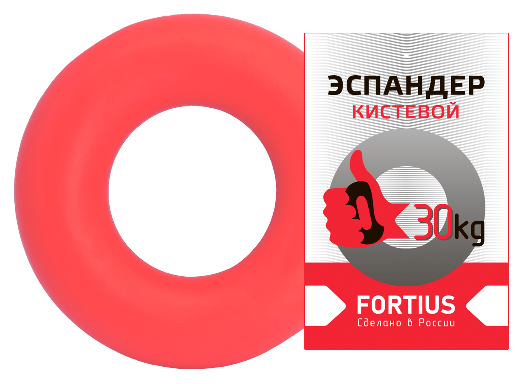 картинка Эспандер кистевой "Fortius" 30 кг (красный) от бренда Fortius